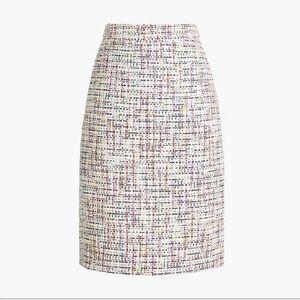 J.Crew Rainbow Tweed Pencil Skirt Size 0 Excellent Condition